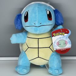 Pokemon holiday Squirtle plush with ear muffs NWT 8 inches