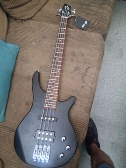 Stagg 4-String Electric Bass Guitar and accessories