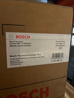 Bosch BMS500-AAS012-0AHWXC  wall-mounted air handler 5000 Series Mini-Split