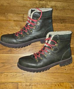 Men's Kyson Faux- Shearling Lace-Up Boots (Size 13)