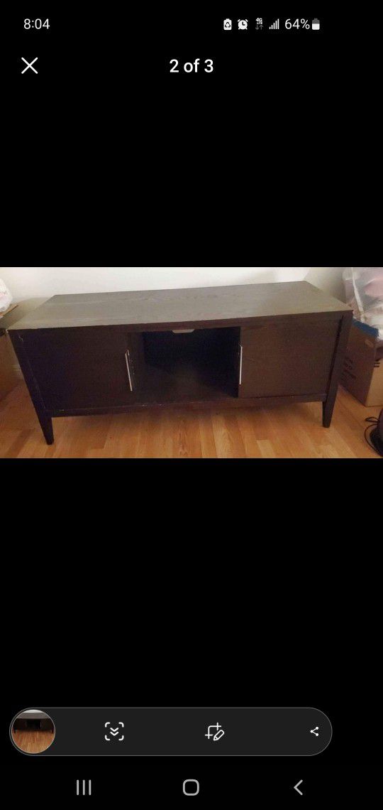 Wooden Tv Stand With 2 Cabinets
