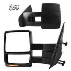 😀 Towing Power Heated Turn Signal Light Side View Mirror for Left Driver Side LH For 2007 2008 2009 2010 2011 2012 2013 2014 Ford F150 Manual-Telesco
