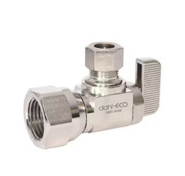 DAHL 1/2 in. FIP Inlet x 3/8 in. Compression Outlet 1/4-Turn Angle Stop LOT OF 10 @BC-272