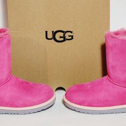 Ugg K Bailey K II Boots Pink With Bow Brand New