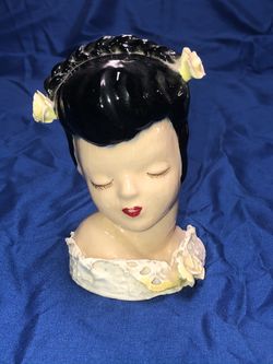 Antique bust Woman’s head figurine