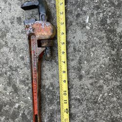 VINTAGE HEAVY DUTY 14”DROP FORGED JAWS WRENCH