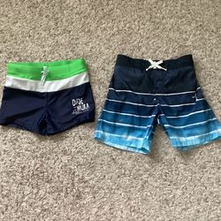 NWOT-Boys Swim Trunks Bundle (2 Pairs)-5Y-H&M & ENDO