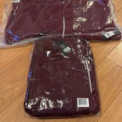 Men’s 2-Piece Jogger Set Sz XL Burgundy Color-way