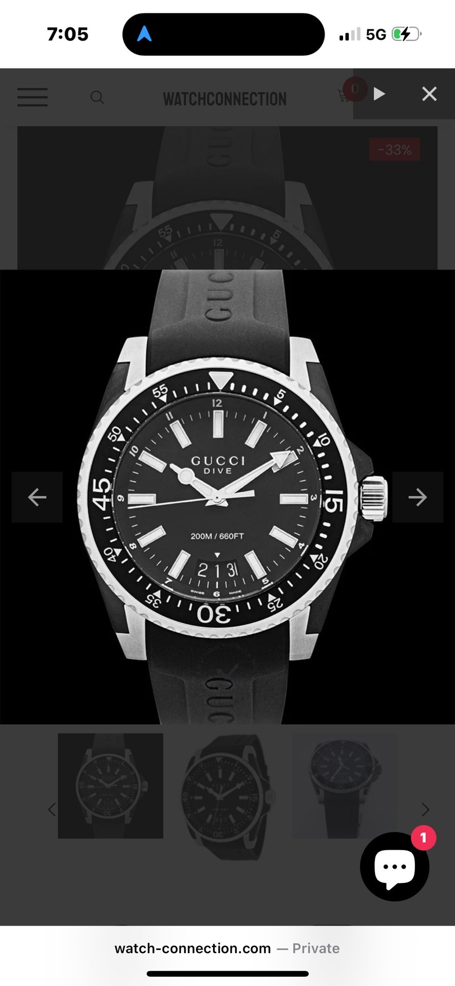 gucci men’s watch