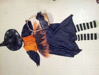 Girls witch costume spider sz med 8 to 12