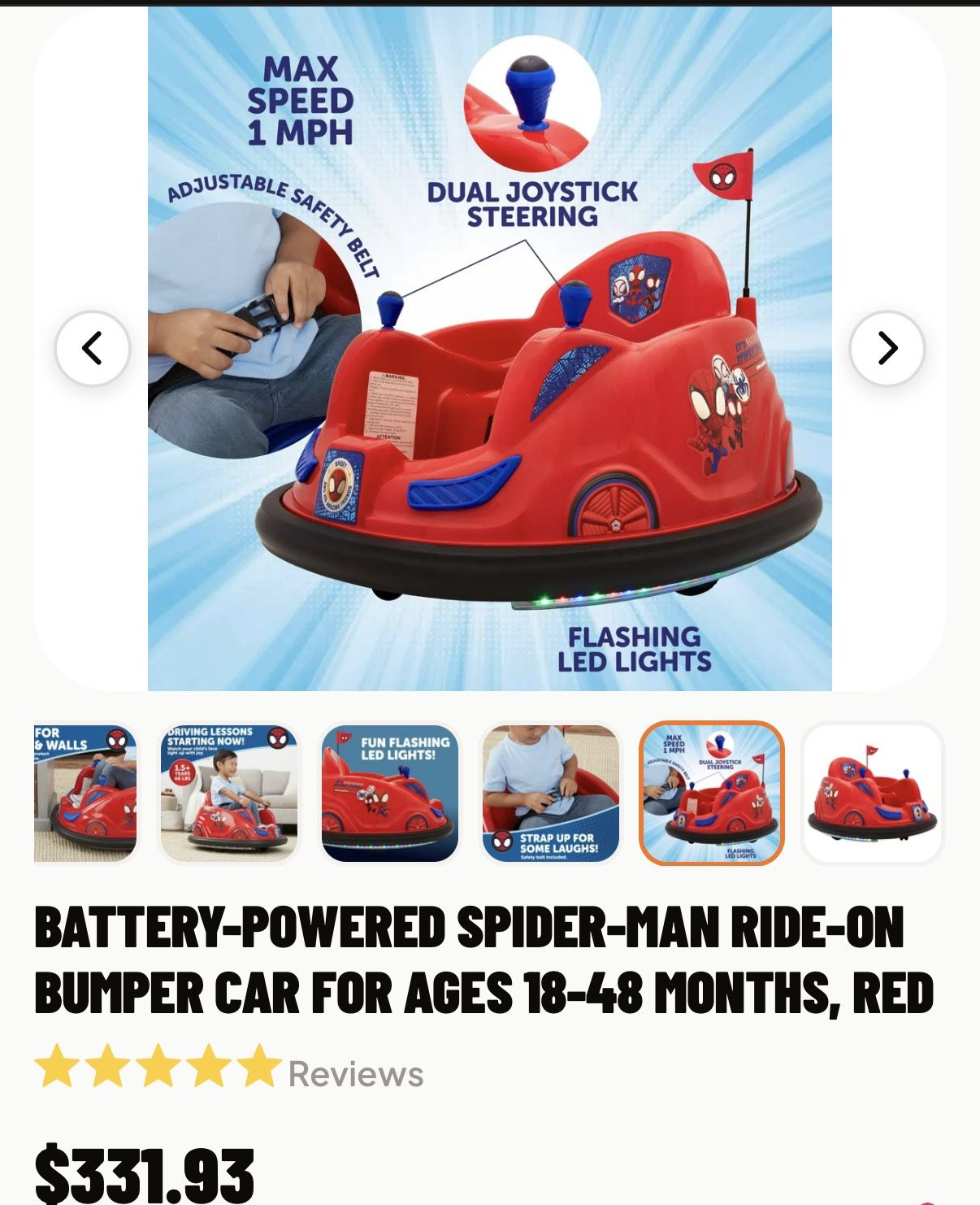 Spiderman Ride On Car