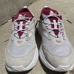 🔥 PUMA X TMC RS- FAST (STATUS SYMBOL) SNEAKERS - WHITE BURGUNDY🔥