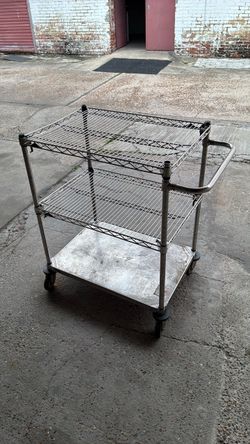 3-Tier Wire Shelf Rolling Cart