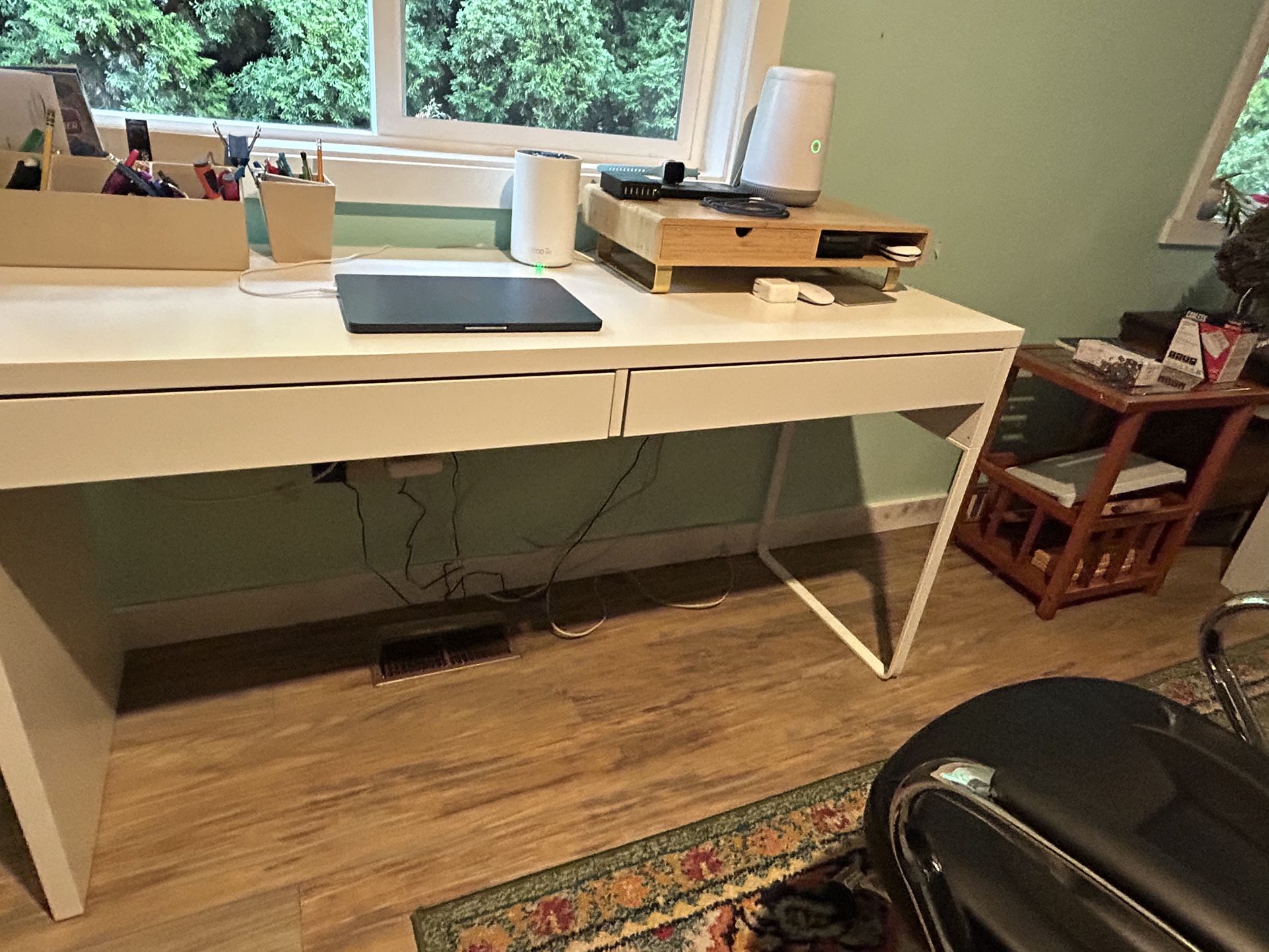 White IKEA Desk