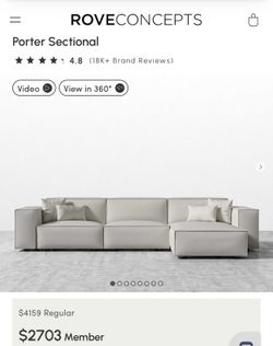 Rove Concepts White Porter Sectional Couch