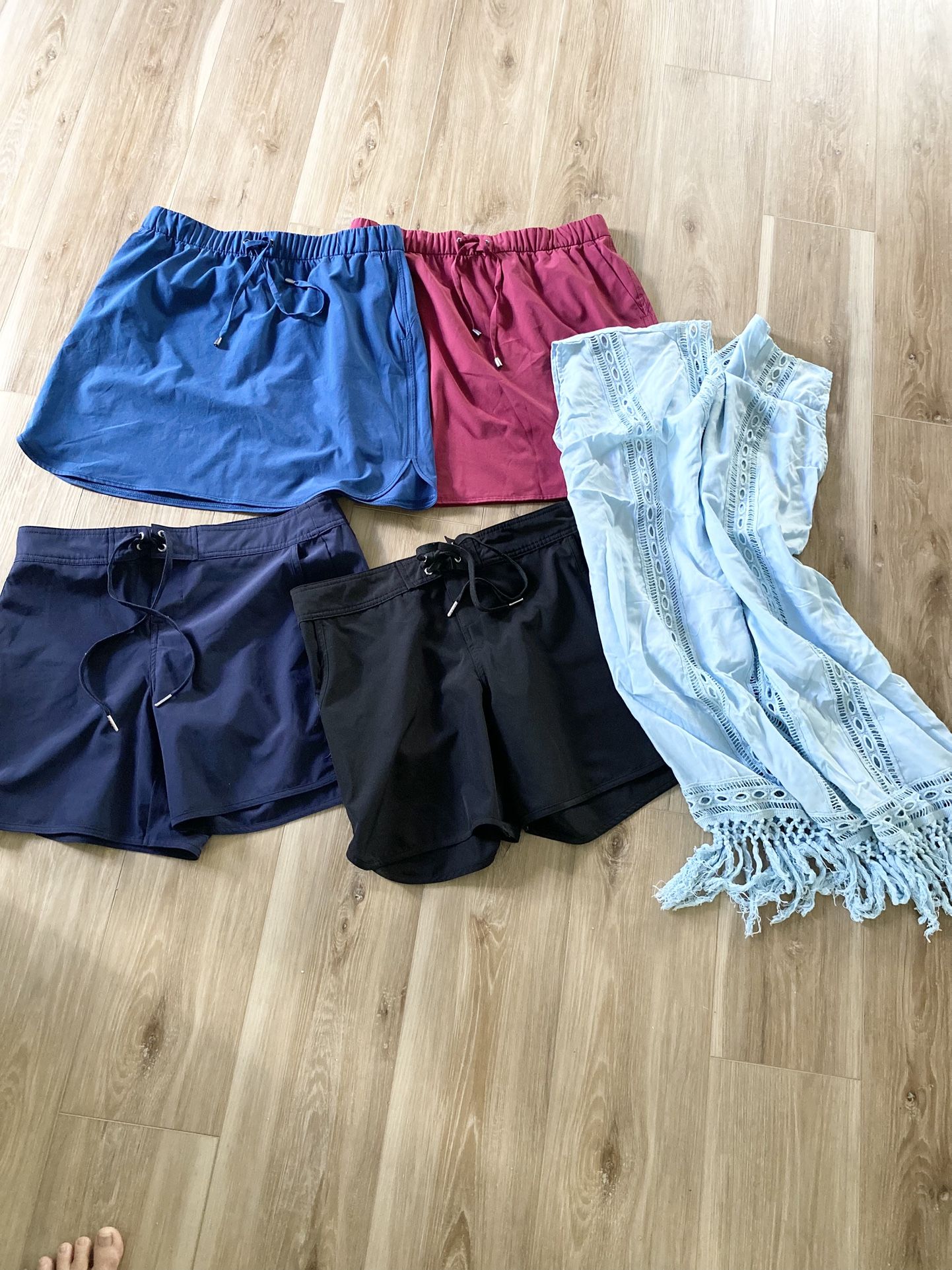 Sold As Set 2 Reel Legends Cover Up Skirts Never Worn 2 Shorts And Blue Cover Up