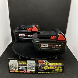 Milwaukee M18 18-Volt 5.0 Ah Lithium-Ion XC Extended Capacity Battery $100 EACH