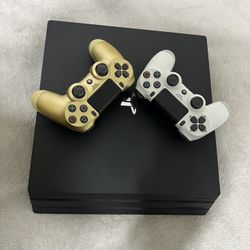 PS4 Pro With Two Controllers Like New 