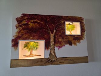 Picture frame with lights
