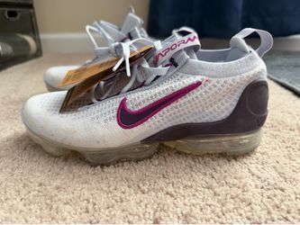 Nike Air Vapormax 2021 Flyknit GS - DB1550 107 - White / Grey - Size: 5Y - NEW !
