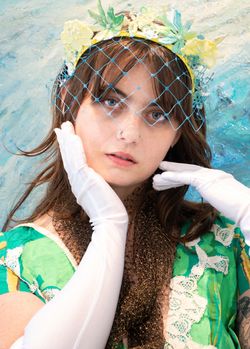 Penelope /citrus Handmade Lace Headband