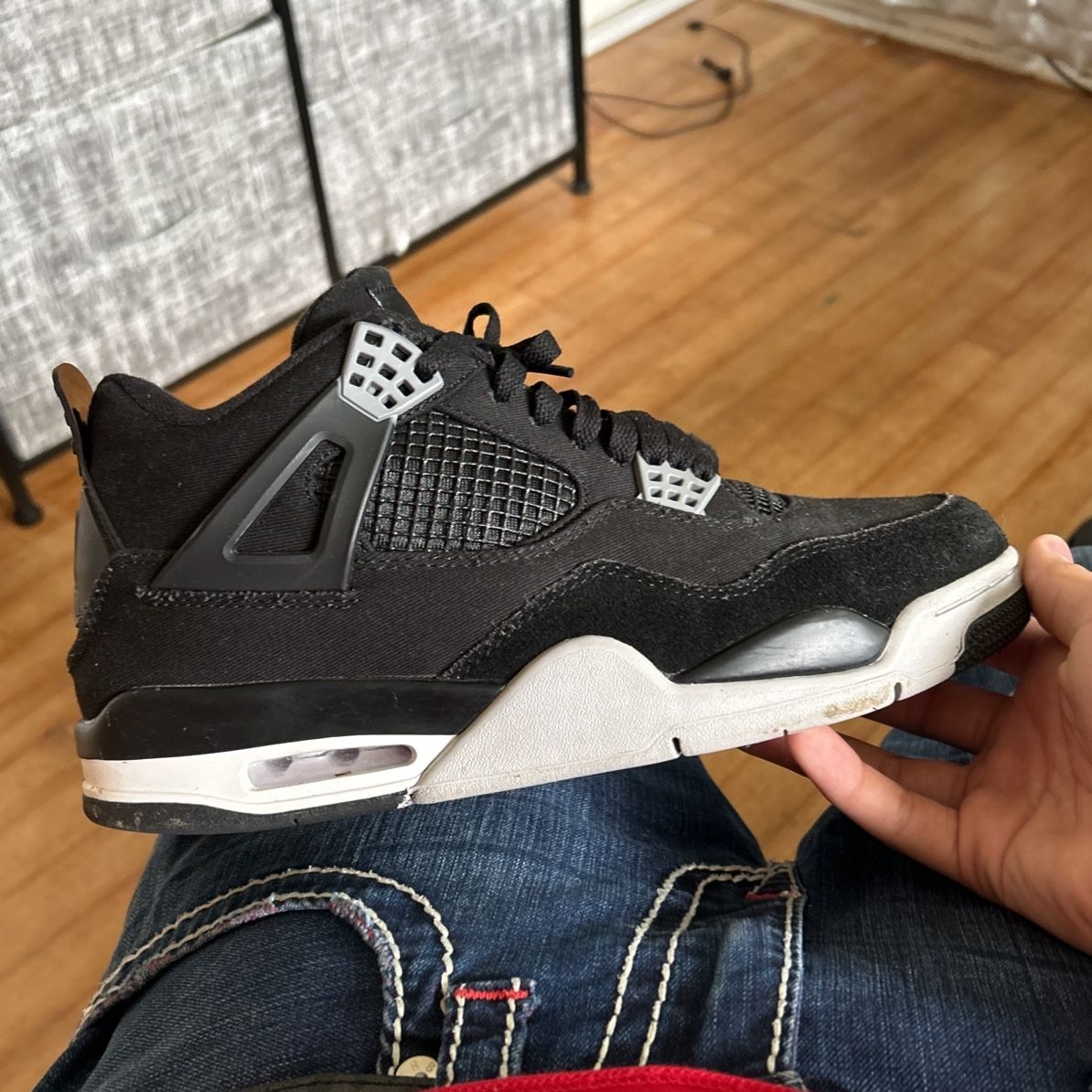 Jordan 4 Black Canvas