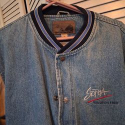 Denim SDPOA San Diego's Finest jacket Sports Authority Rare