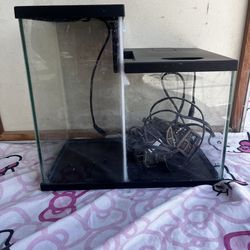 Double sided fish tank