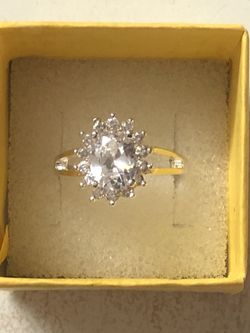 Sz8 Sunburst Ring 925 Stamped 
