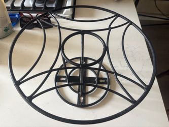 Black Metal Garden Hose Wall Mount