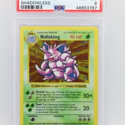 Pokemon Nidoking Shadowless PSA 8