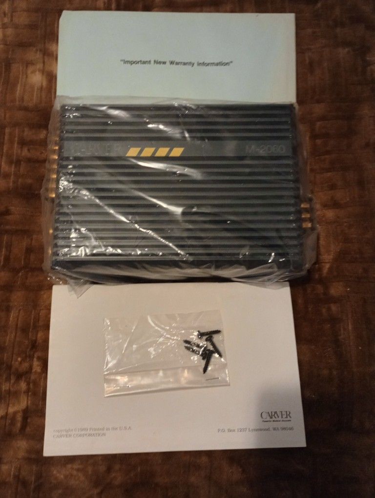 Carver Amplifier New In Box