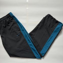 Mens Nike Athletic Windbreaker Tracksuit  Pants Sportswear Gray/ Blue Size Large