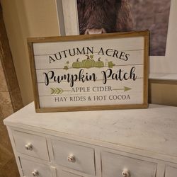 Farmhouse/ Shabby Chic Pumpkin Wood Sign