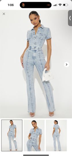 Fashionnova Zoned Out Denim Jumpsuit