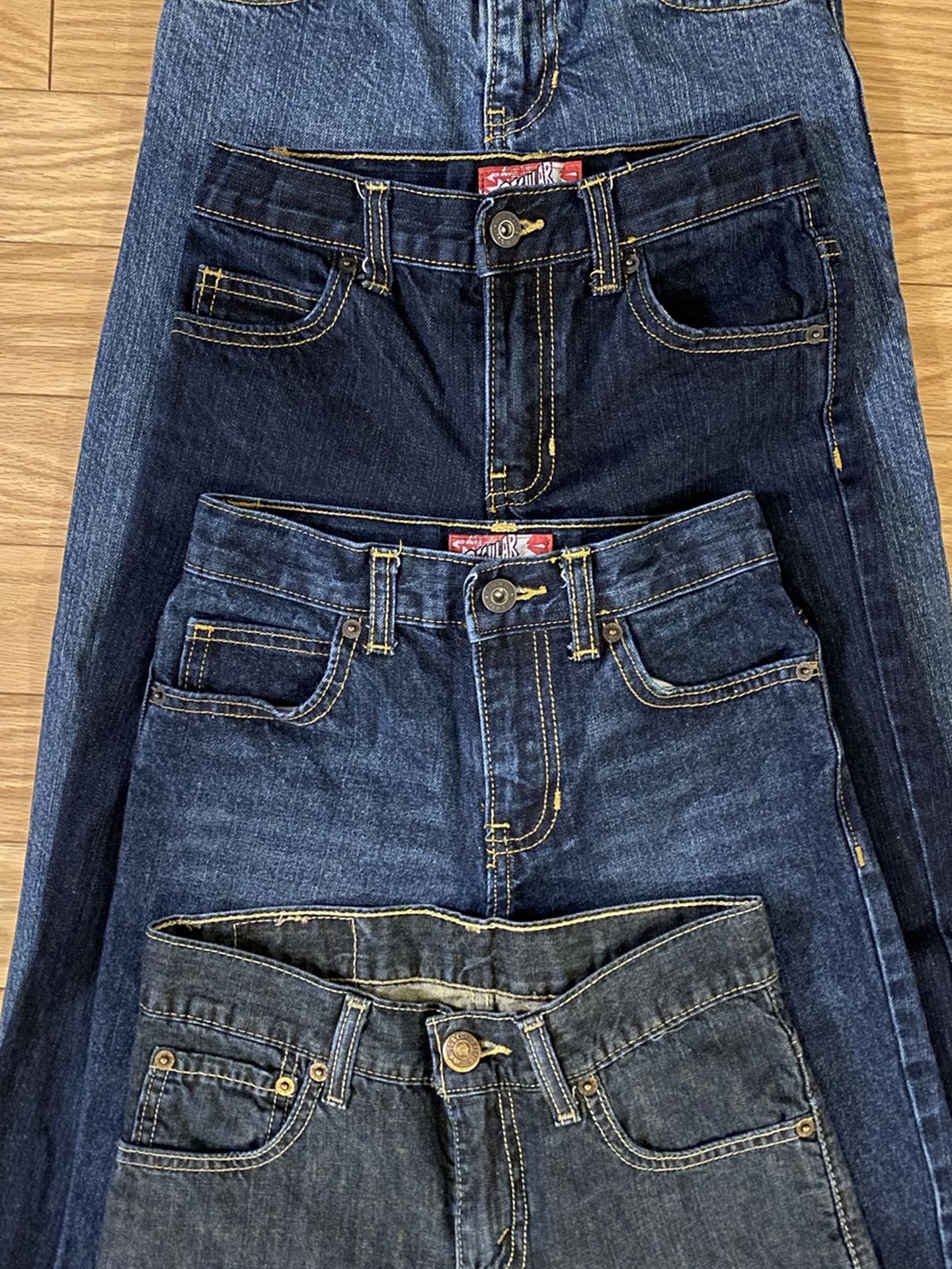 Boys SZ 10 Jeans Lot Of 4 Old Navy Levis