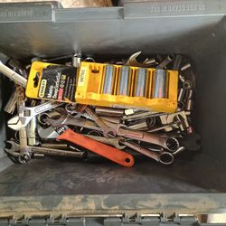 Miscellaneous Sockets Wrenches And Stool Tool Box