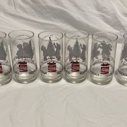 6x Vintage 1977 Coca-Cola Christmas Tumblers