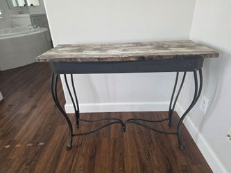 Light weight metal console table