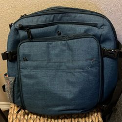 Amazon Basics Slim Travel Backpack - Blue (Great Condition)