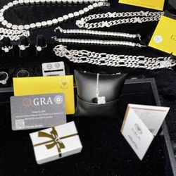 Moissanite Charm/w Necklace 