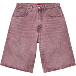 SUPREME over-dyed purple baggy denim shorts