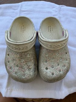Crocs Classic Glitter Clogs 8c