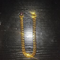 18k Maimai Cuban Wrist Bracelet 
