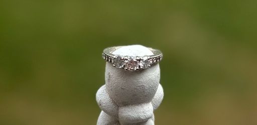 Diamond and white gold ring size 5.5
