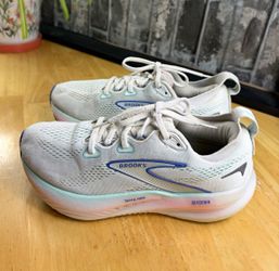 Brooks Glycerin Women’s White/Blue/Pink/Green Low Top Lace-Up Mesh 7.5 B