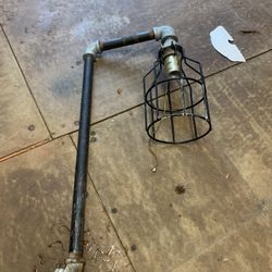 Antique Looking Lamp Made With Metal Pipe 