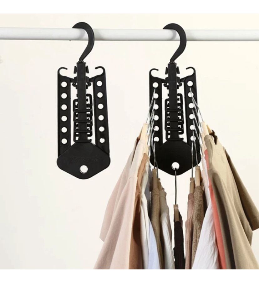 Folding Magic Hanger Space Saving Multi Hook Organizer Clothes Wardrobe Hanging