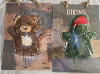 Bundle Sale PopMart Hirono Dino Plush and Bear Plush Hand Puppet