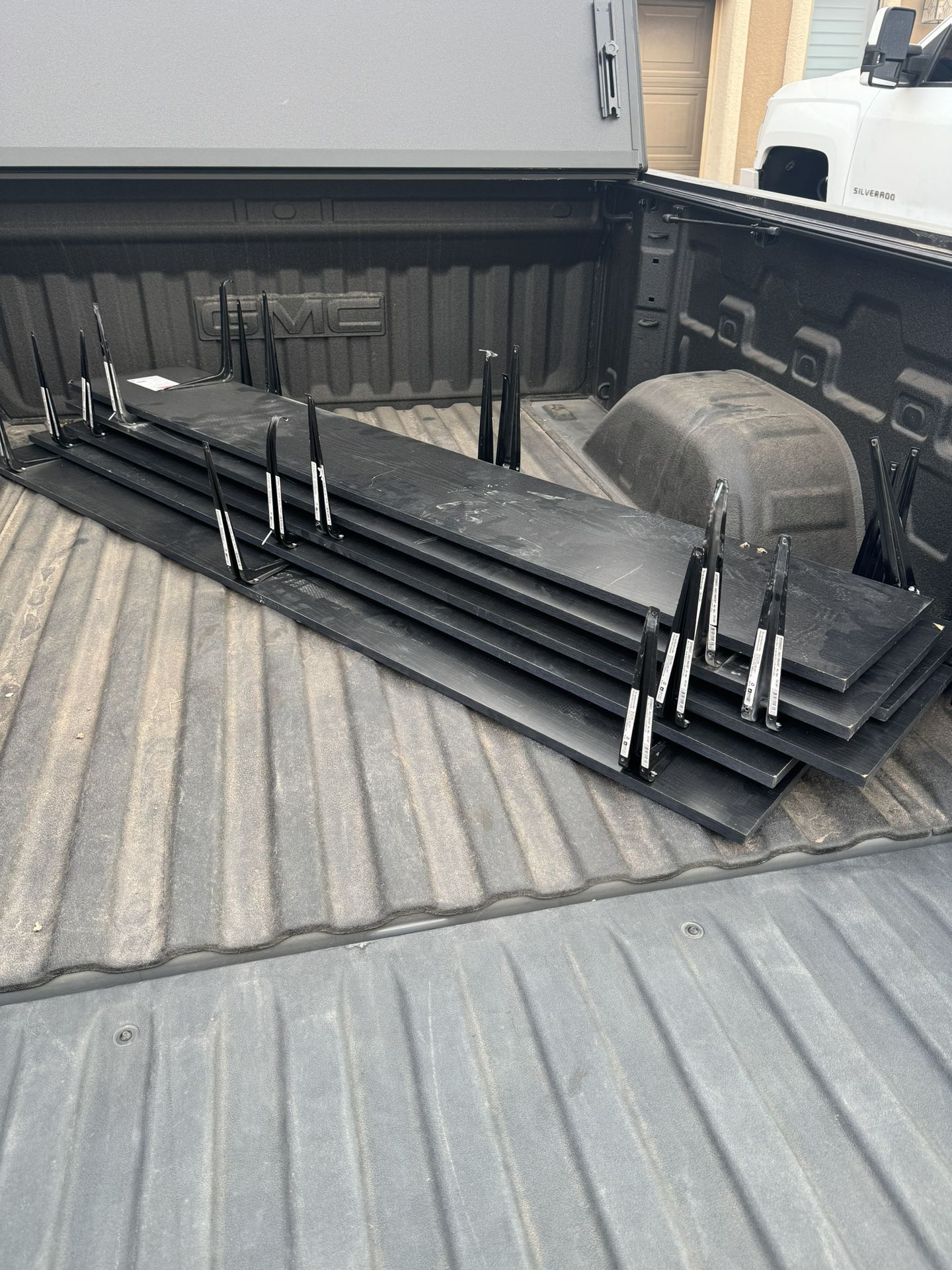 Dark Stain Wall Shelves